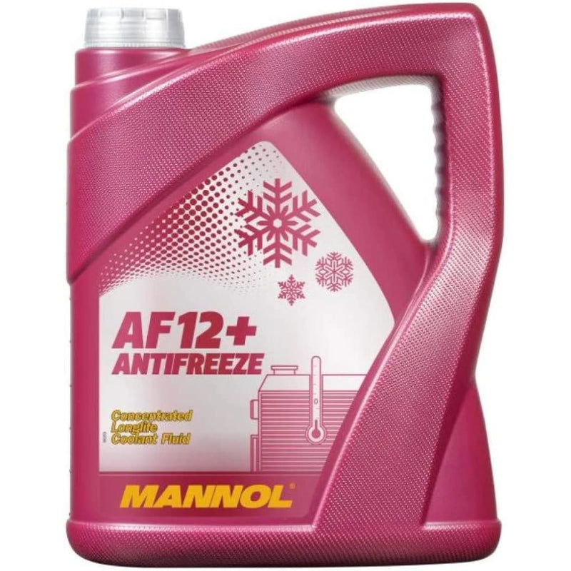 Mannol AF12+ LONGLIFE Red AntiFreeze 5L Summer - Winter Coolant Concentrate 5 L