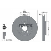 Textar 2 x Vented Front Brake Discs 92243303-x2