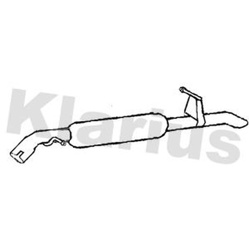 Klarius Box With Tail Pipe Rear fits Citroën C3 II 2014-2016 1.6