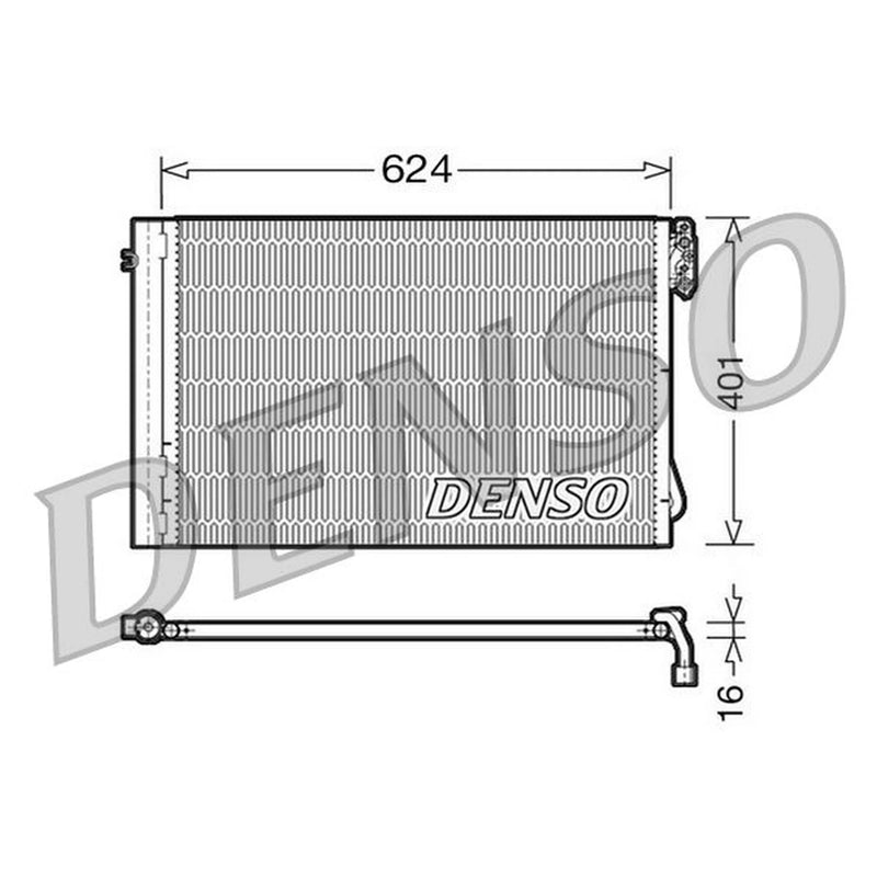 Denso Air Conditioning Condenser fits BMW 1 2004-2013