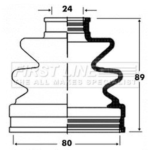 First Line Drive Shaft Bellow Kit Front Left fits Hyundai Coupe II 2001-2009 2.0