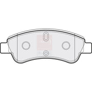 Apec Black Front Brake Pad Set fits Citroën Berlingo / Berlingo First 1996-2011