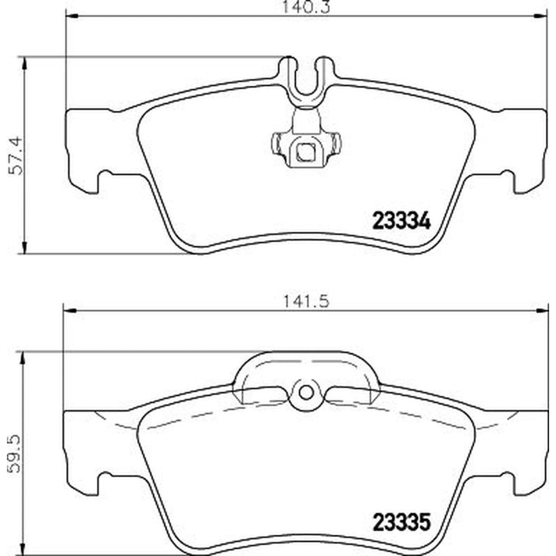 Mintex Front & Rear Pads fits Mercedes-Benz S-Class 2003-2005 220.087 220.187
