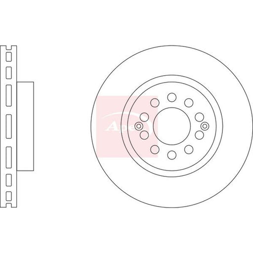 Apec 2 x Vented Brake Discs fits MG Zs SUV 2017 on 1.0 1.5