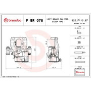 Brembo Brake Caliper Assembly fits Mercedes-Benz Sprinter 3,5-T 2018-2021