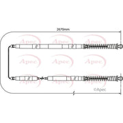 Apec Handbrake Cable Right Rear CAB1098