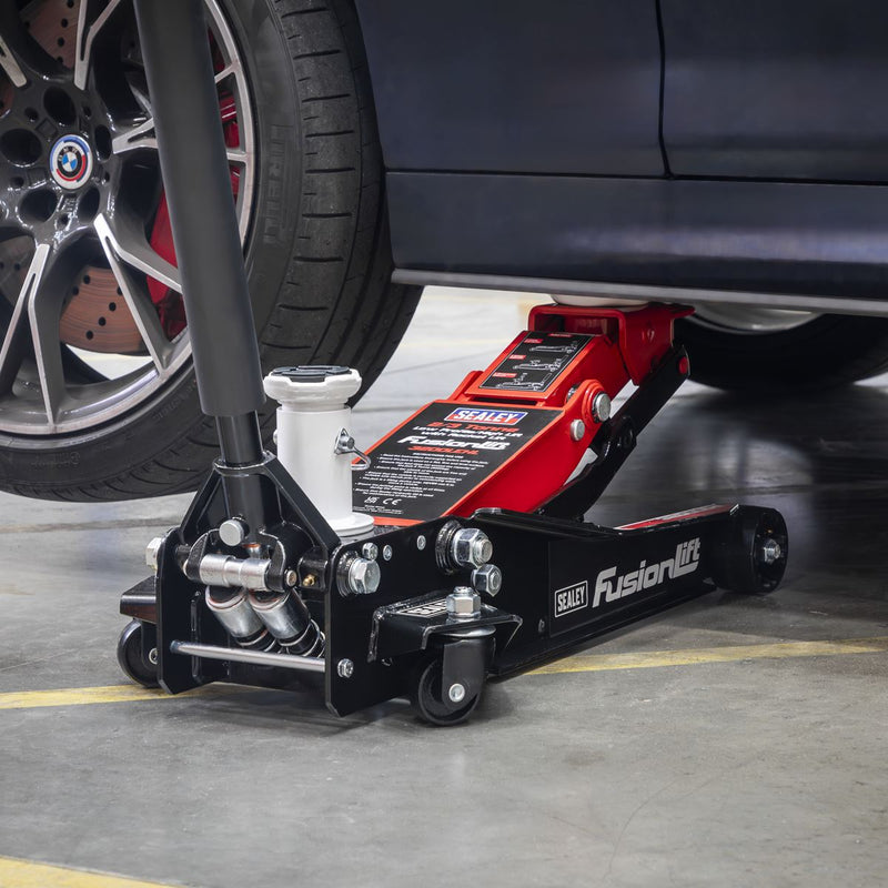 Sealey Low Profile High Lift Trolley Jack with Rocket Lift 2/3 Tonne 3200LEHL Sealey - Dynamic Drive