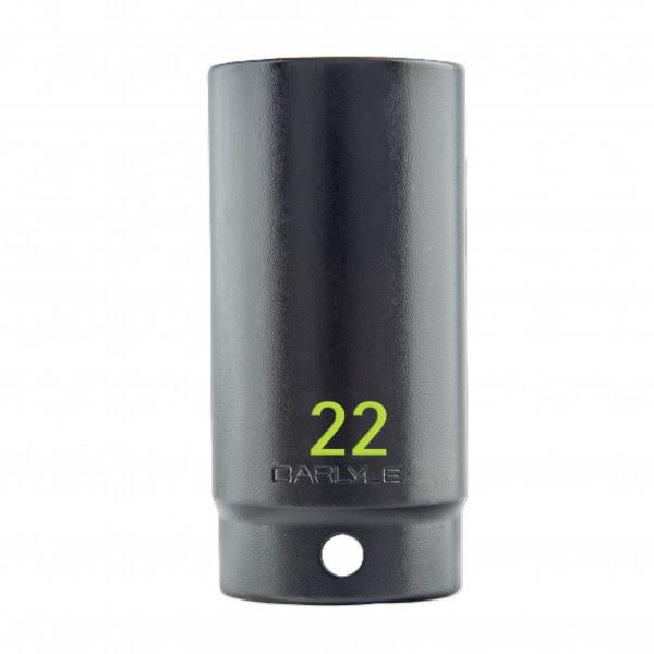 Carlyle Tools 1/2Dr 22mm 6Pt Deep Impact Socket - image 1
