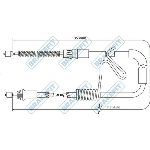 Apec Handbrake Cable Left Rear fits Renault Scénic II 2003-2009