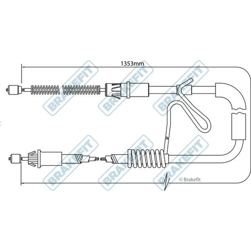 Apec Handbrake Cable Left Rear fits Renault Scénic II 2003-2009