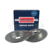 Borg & Beck Front & Rear Brake Discs & Pads fits Vauxhall Mpv 2001-2011 1.7