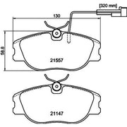 Mintex Front Brake Pad Set fits Alfa Romeo 155 1992-1997 2.0 2.5