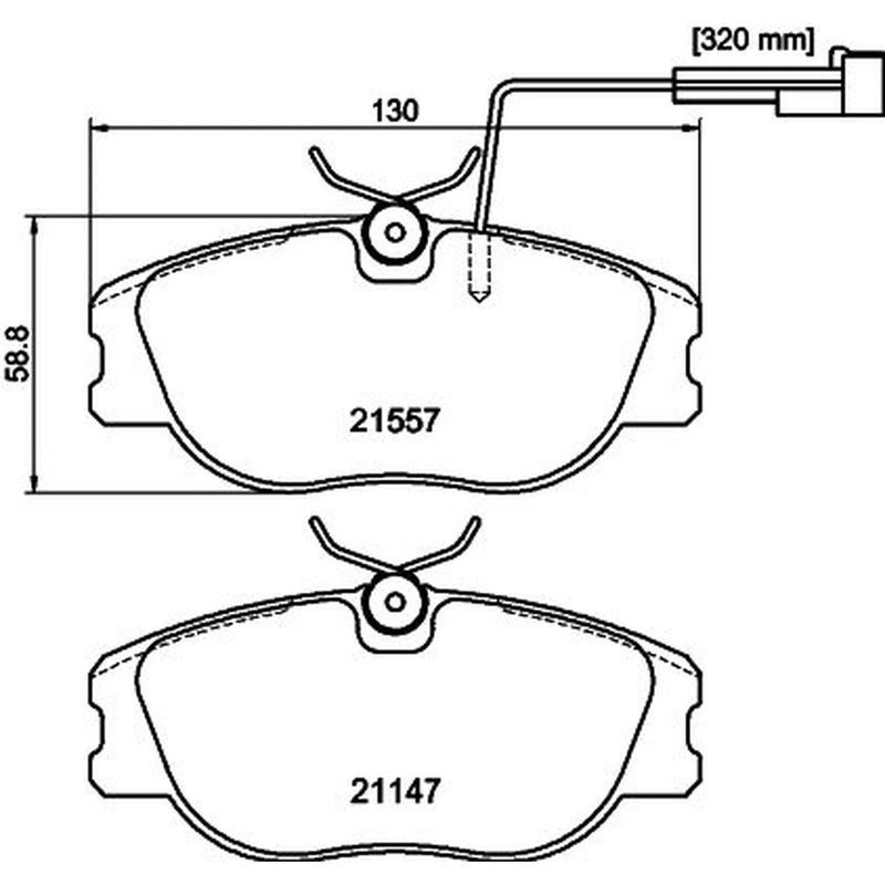 Mintex Front Brake Pad Set fits Alfa Romeo 155 1992-1997 2.0 2.5