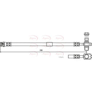 Apec Brake Hydraulic Hose Line Rear fits VW Passat B5.5 2000-2005 1.9 2.8 4.0