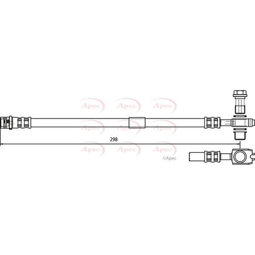 Apec Brake Hydraulic Hose Line Rear fits VW Passat B5.5 2000-2005 1.9 2.8 4.0