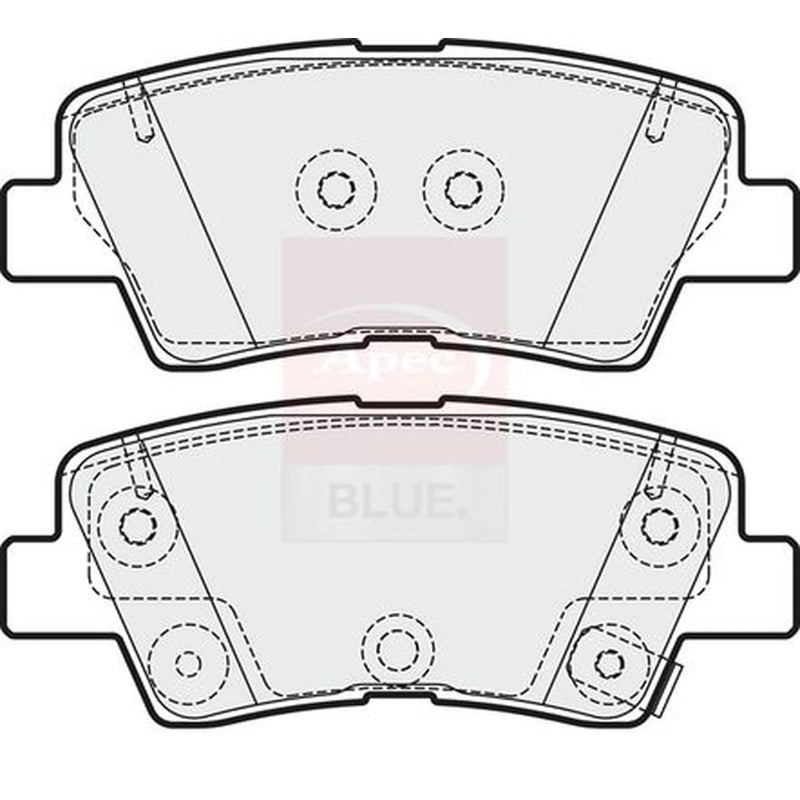 Apec Rear Brake Pad Set PD3374