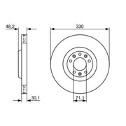 Bosch Front Brake Vented Discs & Pads fits Peugeot 607 2000-2006 2.2