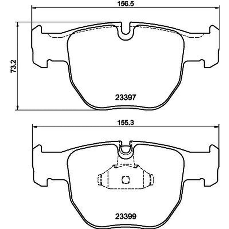 Mintex Front Brake Pad Set fits Land Rover Range Rover 2002-2012