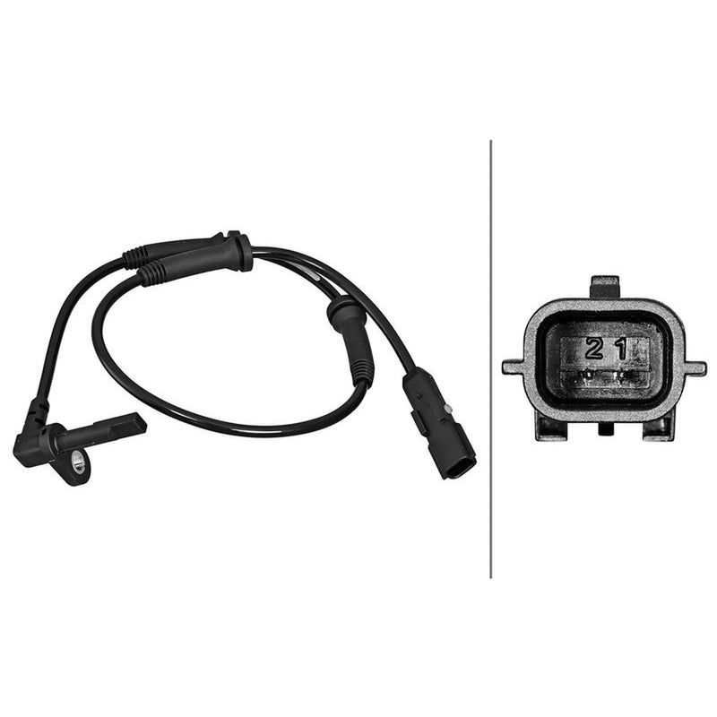 Hella ABS Wheel Speed Sensor Front fits Dacia Dokker 2012-2021 1.2 1.3 1.5 1.6