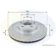 Comline Front & Rear Brake Discs & Pads fits Subaru Legacy IV 2003-2009 2.0 3.0