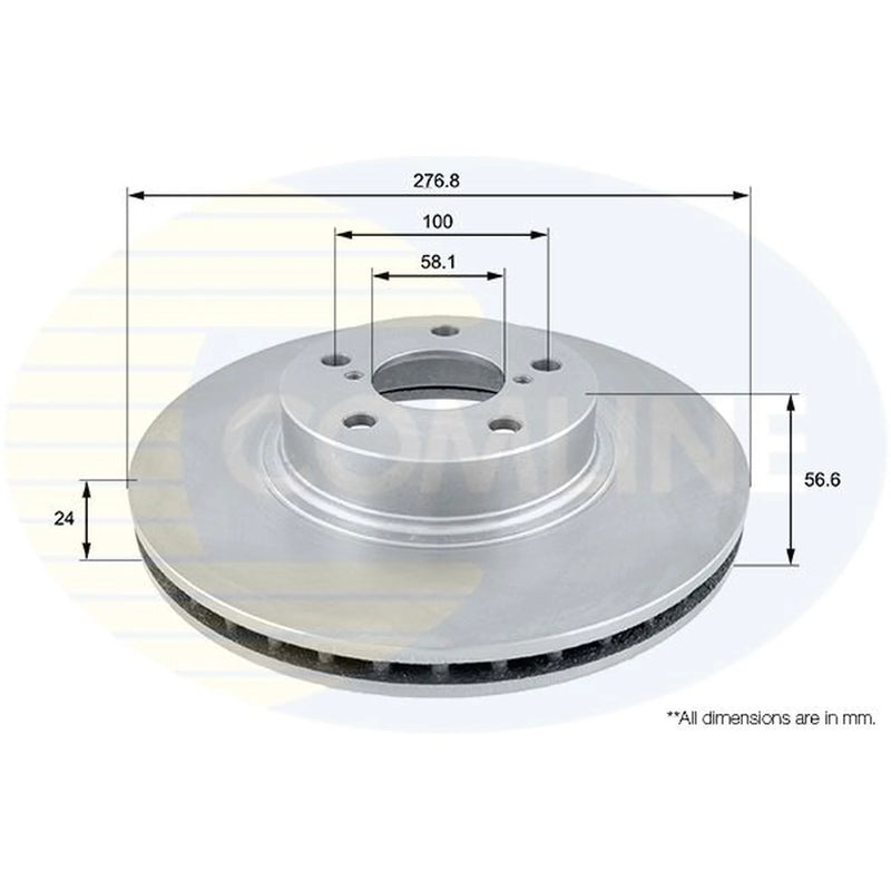 Comline Front & Rear Brake Discs & Pads fits Subaru Legacy IV 2003-2009 2.0 3.0