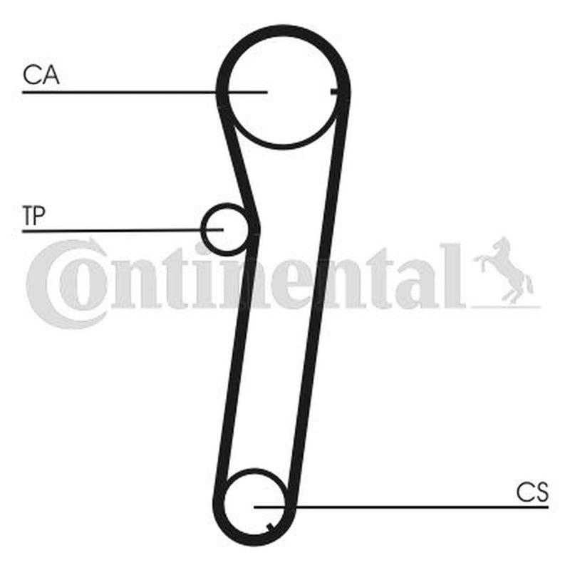 Continental CTAM Timing Belt Cambelt 93 Teeth fits Daihatsu Charade 1988-2000