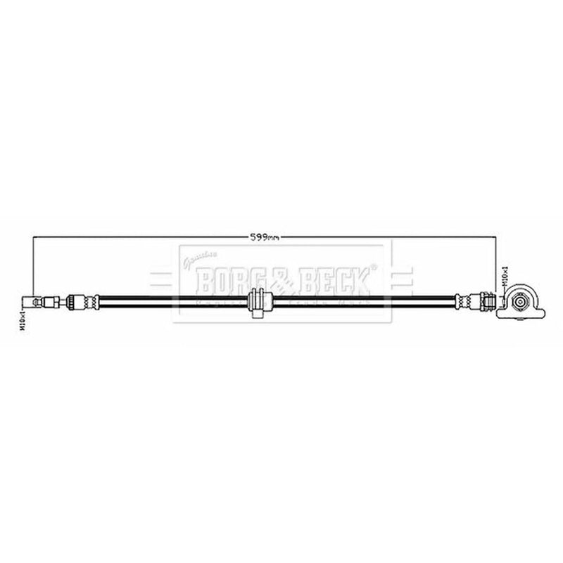 Borg & Beck Brake Hydraulic Hose Line Front Right BBH8891