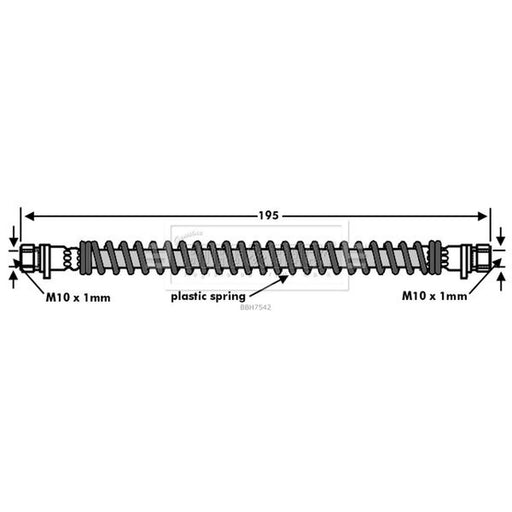 Borg & Beck Brake Hydraulic Hose Line Front BBH7542