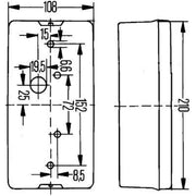 Hella Tail Light / Lamp R10W Left