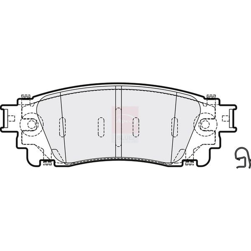 Apec Rear Brake Pad Set fits Lexus Lbx 2023 on