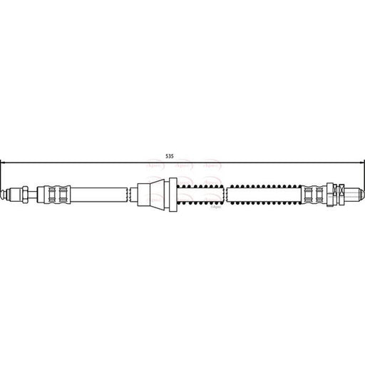 Apec Brake Hydraulic Hose Line Front Left fits Ford Ka 1996-2008 1.3