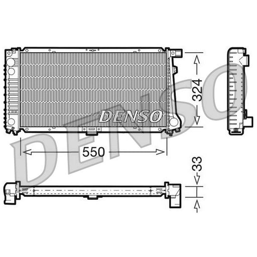 Denso Engine Radiator fits BMW 5 1987-1993