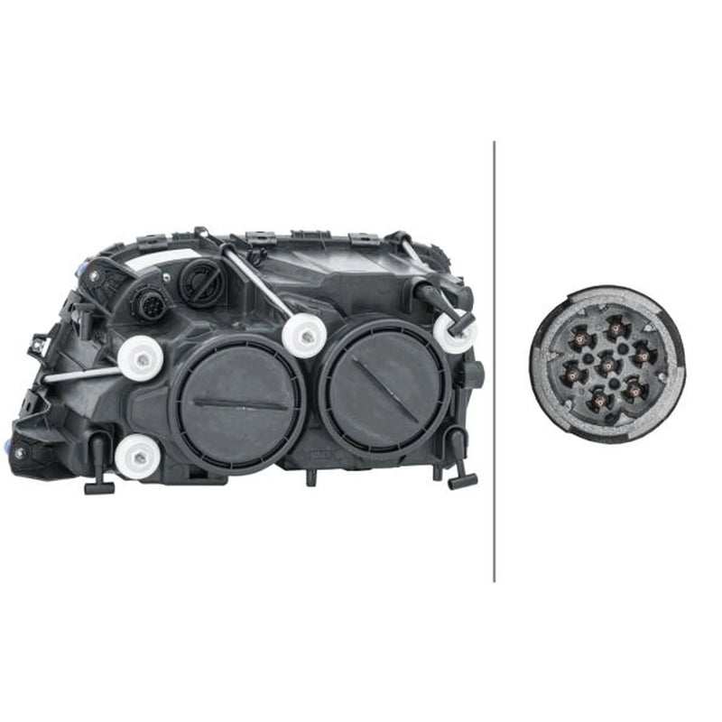 Hella Headlight Headlamp H7/H1 Right fits Mercedes-Benz Actros MP2 2002-2003