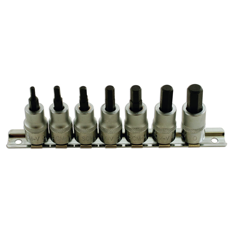 Laser Hex Socket Bit Set 3/8"D 7pc 1791 Laser - Dynamic Drive