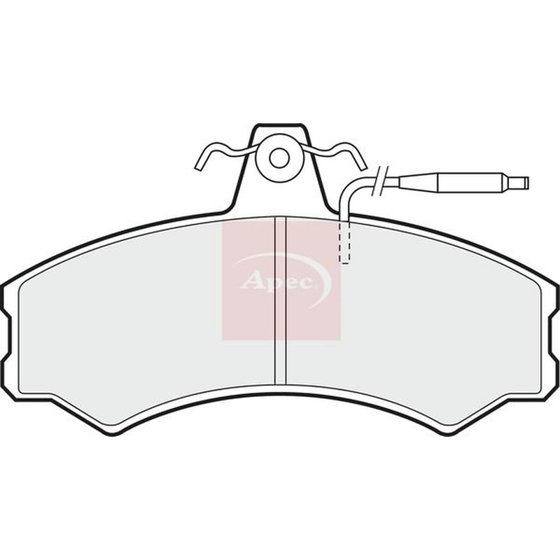Apec Front Brake Pad Set fits Fiat Ducato 1982-1994 1.8 1.9 2.0 2.4 2.5