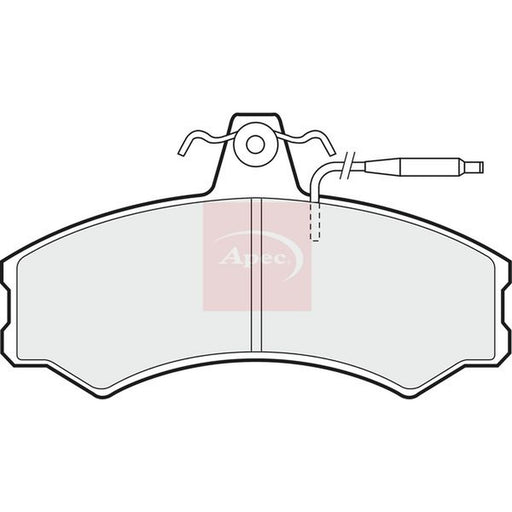 Apec Front Brake Pad Set fits Fiat Ducato 1982-1994 1.8 1.9 2.0 2.4 2.5