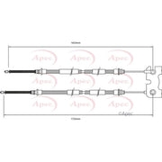 Apec Handbrake Cable Right Rear CAB1132