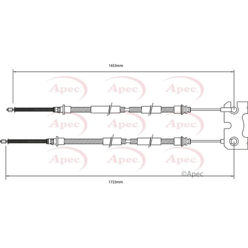 Apec Handbrake Cable Right Rear CAB1132