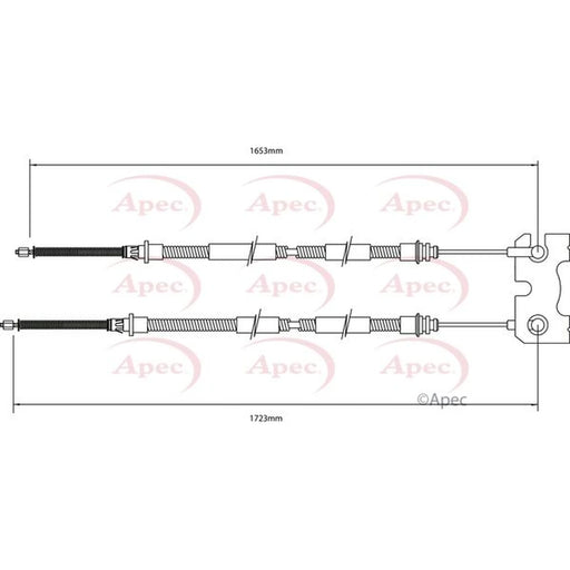 Apec Handbrake Cable Right Rear CAB1132