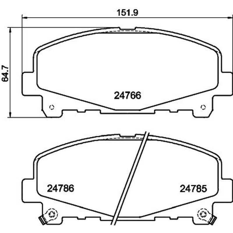 Mintex Front & Rear Pads fits Honda Accord VIII 2008-2015 2.0 2.2 2.4