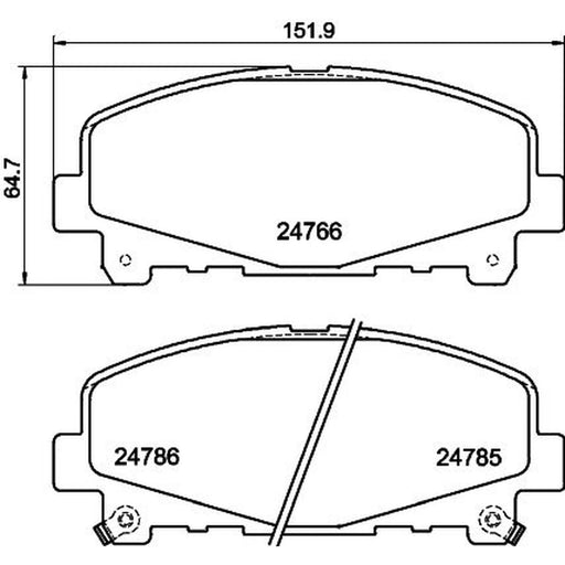 Mintex Front Brake Pad Set fits Honda Accord IX 2012 on 2.4