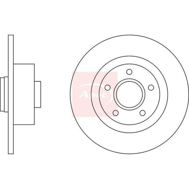 Apec Rear Brake Solid Discs & Pads fits Renault Laguna 2008-2015 1.5 2.0 3.0 3.5