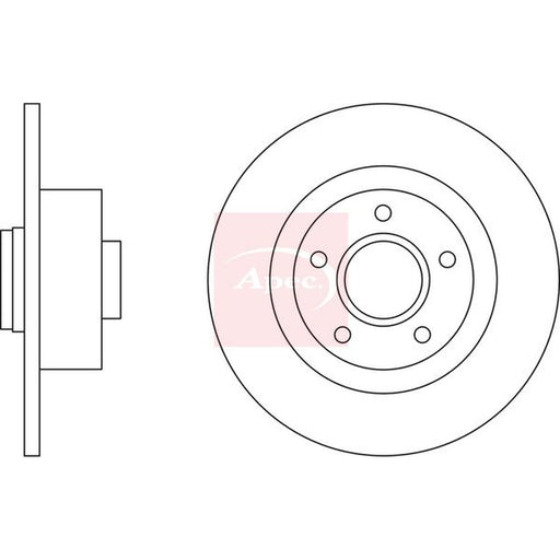 Apec 2 x Solid Brake Discs fits Renault Laguna 2008-2015 1.5 2.0 3.0 3.5