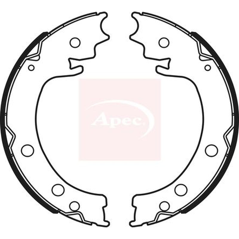 Apec Parking Brake Shoe Set fits Suzuki Grand Vitara II 2005-2015 1.9 2.0 2.4