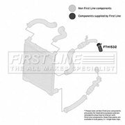 First Line Intercooler Turbo Charge Air Hose fits Land Rover Range Rover Sport I