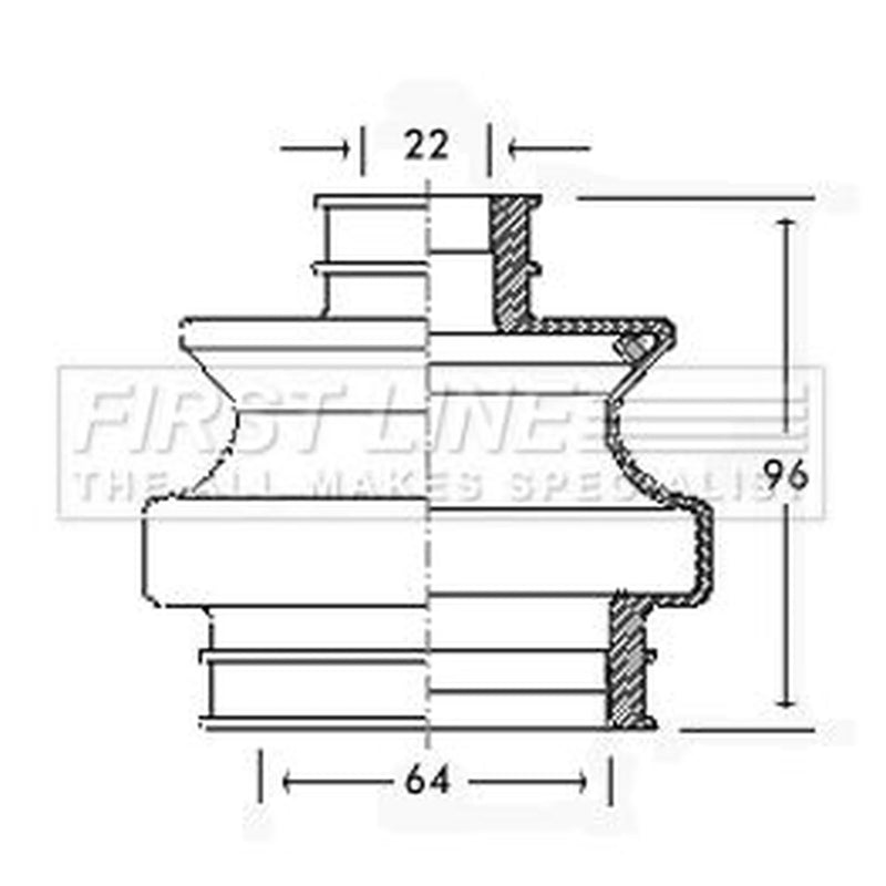 First Line Drive Shaft Bellow Kit Rear Left fits Mercedes-Benz 124 1984-1993