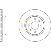 NAPA 2 x Vented Brake Discs fits Hyundai I20 I 2008-2015 1.2