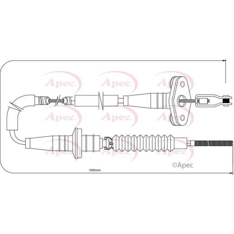 Apec Clutch Control Cable Pull fits Opel Agila A 2000-2007 1.0