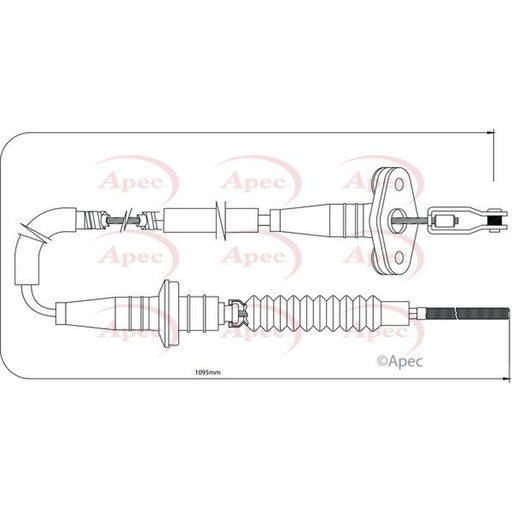 Apec Clutch Control Cable Pull fits Opel Agila A 2000-2007 1.0