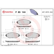 Brembo 4 x Front Brake Pad Set fits Audi A3 2012-2021 1.6